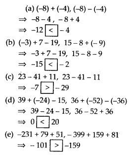 Mp Board Class 7th Maths Integers Ex 1.1