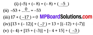 MP Board Class 7th Maths Solutions Chapter 1 Integers Ex 1.2 1