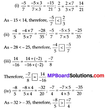 MP Board Class 7th Maths Solutions Chapter 9 Rational Numbers Ex 9.1 28