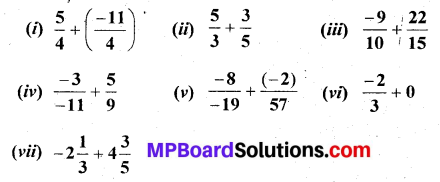 MP Board Class 7th Maths Solutions Chapter 9 Rational Numbers Ex 9.2 1