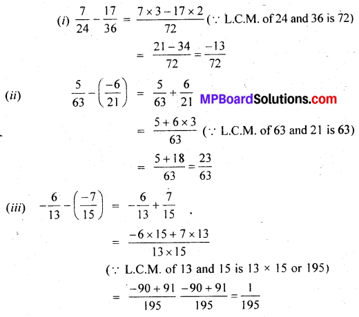 MP Board Class 7th Maths Solutions Chapter 9 Rational Numbers Ex 9.2 6