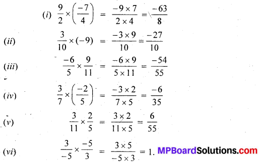 MP Board Class 7th Maths Solutions Chapter 9 Rational Numbers Ex 9.2 9