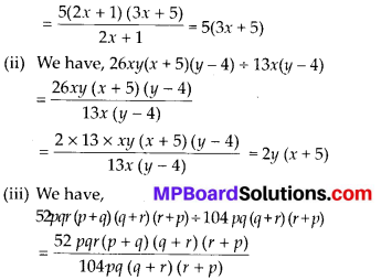 MP Board Class 8th Maths Solutions Chapter 14 Factorization Ex 14.3 4
