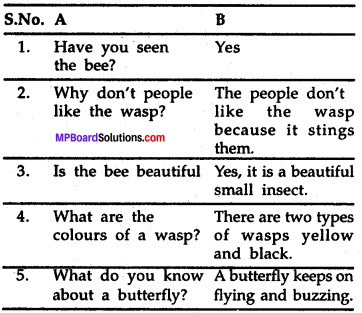 Class 7 English Chapter 5 The Wasp And The Bee Mp Board