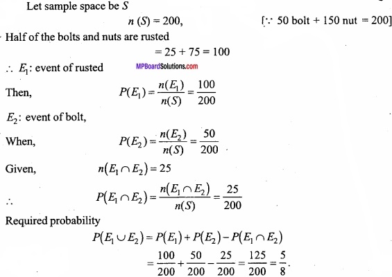 MP Board Class 12th Maths Important Questions Chapter 13 Probability
