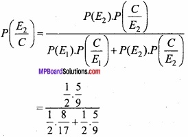 MP Board Class 12th Maths Important Questions Chapter 13 Probability