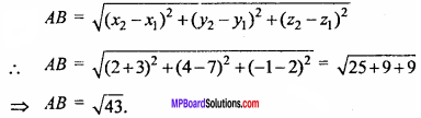 MP Board Class 11th Maths Important Questions Chapter 12 Introduction to Three Dimensional Geometry 4