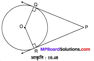 MP Board Class 10th Maths Solutions Chapter 10 वृत्त Additional Questions 33