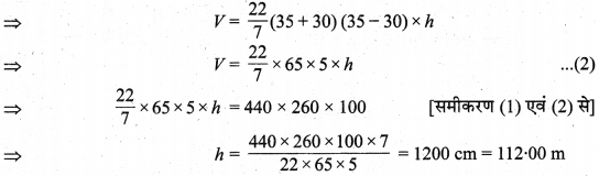 MP Board Class 10th Maths Solutions Chapter 13 पृष्ठीय क्षेत्रफल एवं आयतन Additional Questions 3
