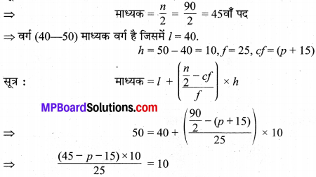 MP Board Class 10th Maths Solutions Chapter 14 सांख्यिकी Additional Questions 9