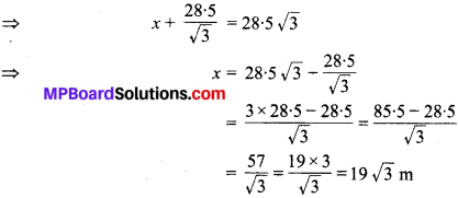MP Board Class 10th Maths Solutions Chapter 9 त्रिकोणमिति के कुछ अनुप्रयोग Ex 9.1 17