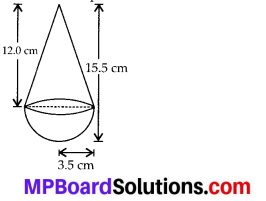 MP Board Class 10th Maths Solutions Chapter 13 Surface Areas and Volumes Ex 13.1 3