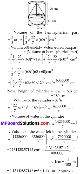 MP Board Class 10th Maths Solutions Chapter 13 Surface Areas and Volumes Ex 13.2 12