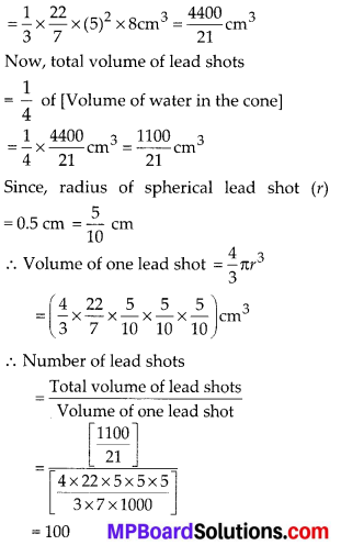 MP Board Class 10th Maths Solutions Chapter 13 Surface Areas and Volumes Ex 13.2 9