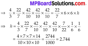MP Board Class 10th Maths Solutions Chapter 13 Surface Areas and Volumes Ex 13.3 1