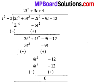MP Board Class 10th Maths Solutions Chapter 2 Polynomials Ex 2.3 4
