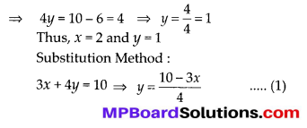 MP Board Class 10th Maths Solutions Chapter 3 Pair of Linear Equations in Two Variables Ex 3.4 3