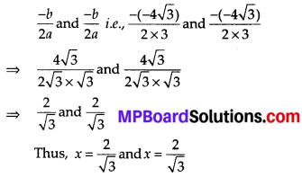 MP Board Class 10th Maths Solutions Chapter 4 Quadratic Equations Ex 4.4 2