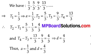 MP Board Class 10th Maths Solutions Chapter 5 Arithmetic Progressions Ex 5.1 5