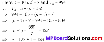 Class 10 Chapter 5 Maths MP Board Arithmetic Progressions