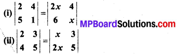 MP Board Class 12th Maths Book Solutions Chapter 4 सारणिक Ex 4.1 10