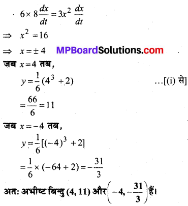 MP Board Class 12th Maths Book Solutions Chapter 6 अवकलज के अनुप्रयोग Ex 6.2 22
