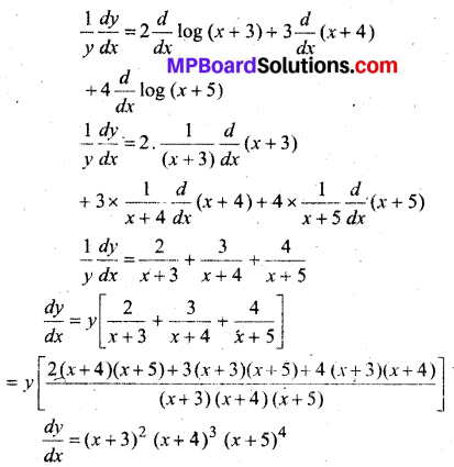 MP Board Class 12th Maths Solutions Chapter 5 सांतत्य तथा अवकलनीयता Ex 5.4 15