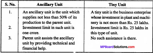 MP Board Class 11th Business Studies Important Questions Chapter 9 Small Business 3