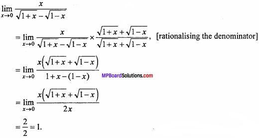 MP Board Class 11th Maths Important Questions Chapter 13 Limits and Derivatives 12