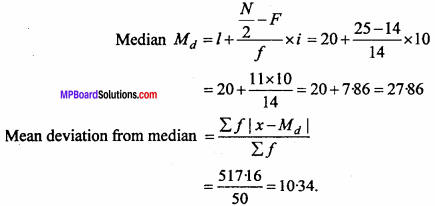 MP Board Class 11th Maths Important Questions Chapter 15 Statistics 9