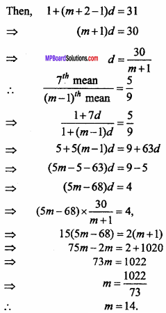 MP Board Class 11th Maths Important Questions Chapter 9 Sequences and Series 9