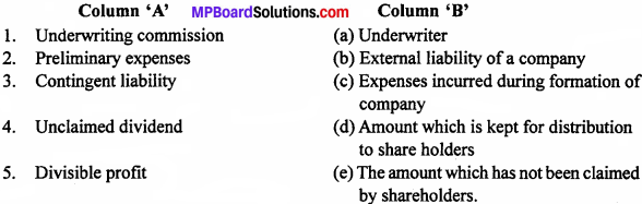 MP Board Class 12th Accountancy Important Questions Chapter 8 Financial Statements of a Company - 1