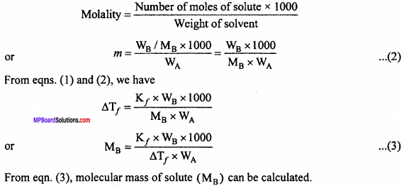 MP Board Class 12th Chemistry Important Questions Chapter 2 Solutions 6