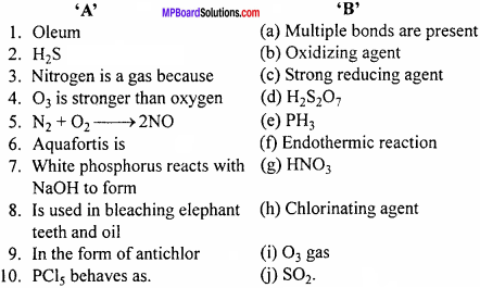 MP Board Class 12th Chemistry Important Questions Chapter 7 The p-Block Elements 1
