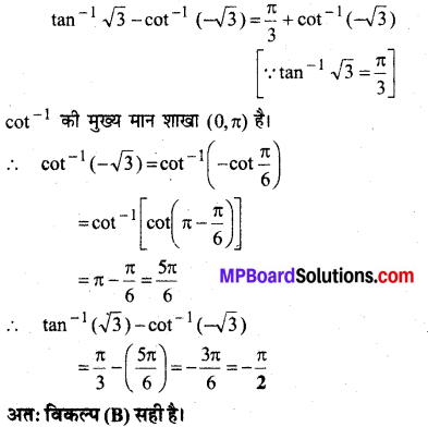 MP Board Class 12th Maths Book Solutions Chapter 2 प्रतिलोम त्रिकोणमितीय फलन Ex 2.2 img 24