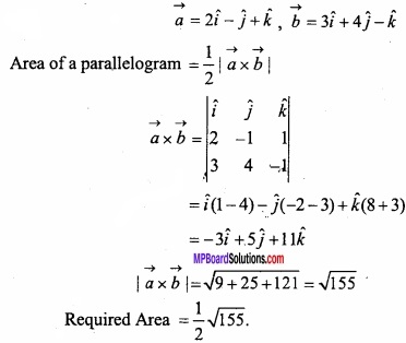 MP Board Class 12th Maths Important Questions Chapter 10 Vector Algebra img 26