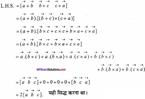 MP Board Class 12th Maths Important Questions Chapter 10 सदिश बीजगणित img 61