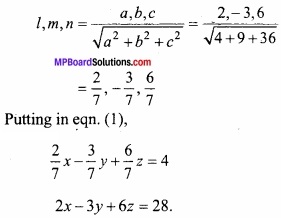 MP Board Class 12th Maths Important Questions Chapter 11 Three Dimensional Geometry IMG 14