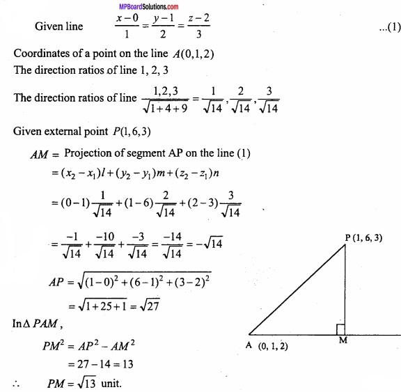 MP Board Class 12th Maths Important Questions Chapter 11 Three Dimensional Geometry IMG 26