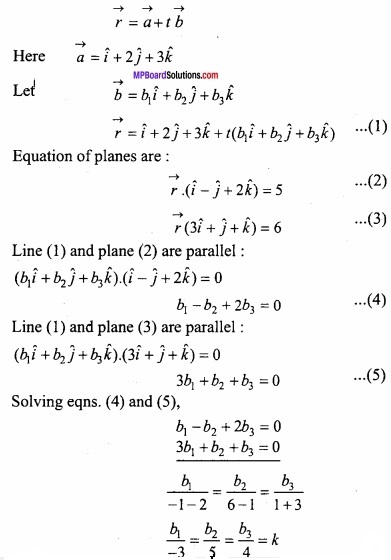 MP Board Class 12th Maths Important Questions Chapter 11 Three Dimensional Geometry IMG 41