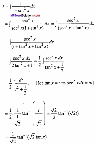 MP Board Class 12th Maths Important Questions Chapter 7A Integration img 38