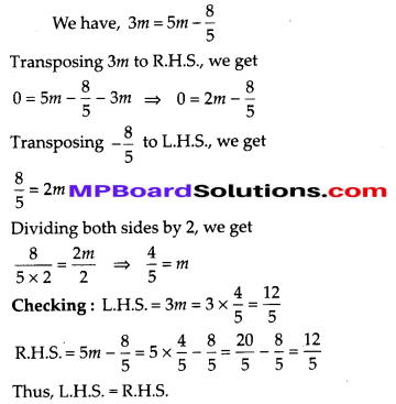 MP Board Class 8th Maths Solutions Chapter 2 Linear Equations in One Variable Ex 2.3 9