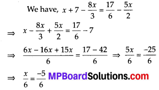 MP Board Class 8th Maths Solutions Chapter 2 Linear Equations in One Variable Ex 2.5 3