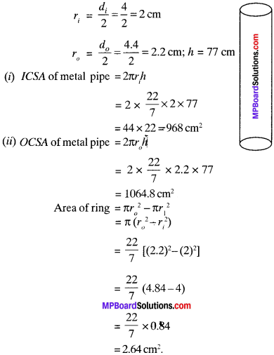 MP Board Class 9th Maths Solutions Chapter 13 Surface Areas and Volumes Ex 13.2 img-1