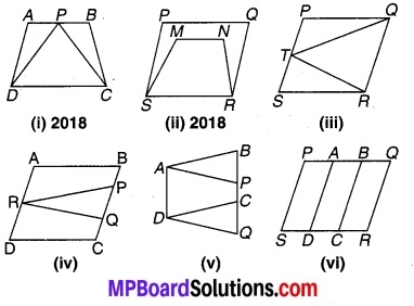 MP Board Class 9th Maths Solutions Chapter 9 समान्तर चतुर्भुज और त्रिभुजों के क्षेत्रफल Ex 9.1