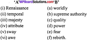 MP Board Class 11th Special English Vocabulary Exercises Important Questions 3