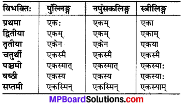 MP Board Class 6th Sanskrit व्याकरण-खण्डः 19