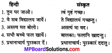 MP Board Class 8th Sanskrit अनुवाद-रचना 6