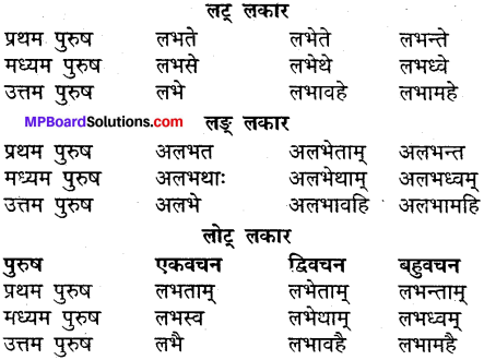 MP Board Class 9th Sanskrit व्याकरण धातु और क्रिया img-24
