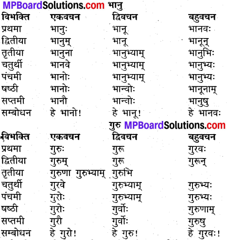 MP Board Class 9th Sanskrit व्याकरण शब्द रूप img-5